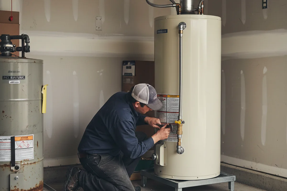 Water heater and shutoff valve replacement in North